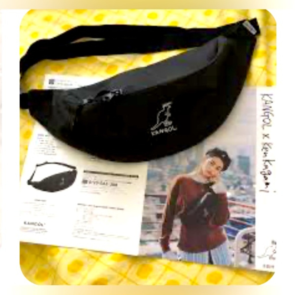 ken kagami x kangol beltbag Black